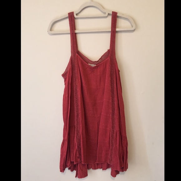 Anamá Shift Eyelet Dress in red - Picture 3 of 5